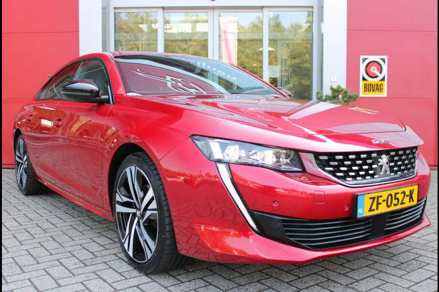 Peugeot 508 1.6 GT-LINE 180PK AUTOMAAT | NAVIGATIE 10" TOUCHSCREEN | APPLE CARPLAY/ANDROID AUTO | ACHTERUITRIJ CAMERA | DAB+ RADIO | CLIMATE CONTROL | 19" LICHTMETALEN VELGEN | ADAPTIVE CRUISE CONTROL | DIGITAAL INSTRUMENTENPANEEL | DODEHOEKDETECTIE | VOORRUITVERWARMING | TREKHAAK | ELEKTRISCHE ACHTERKLEP | SFEERVERLICHTING |