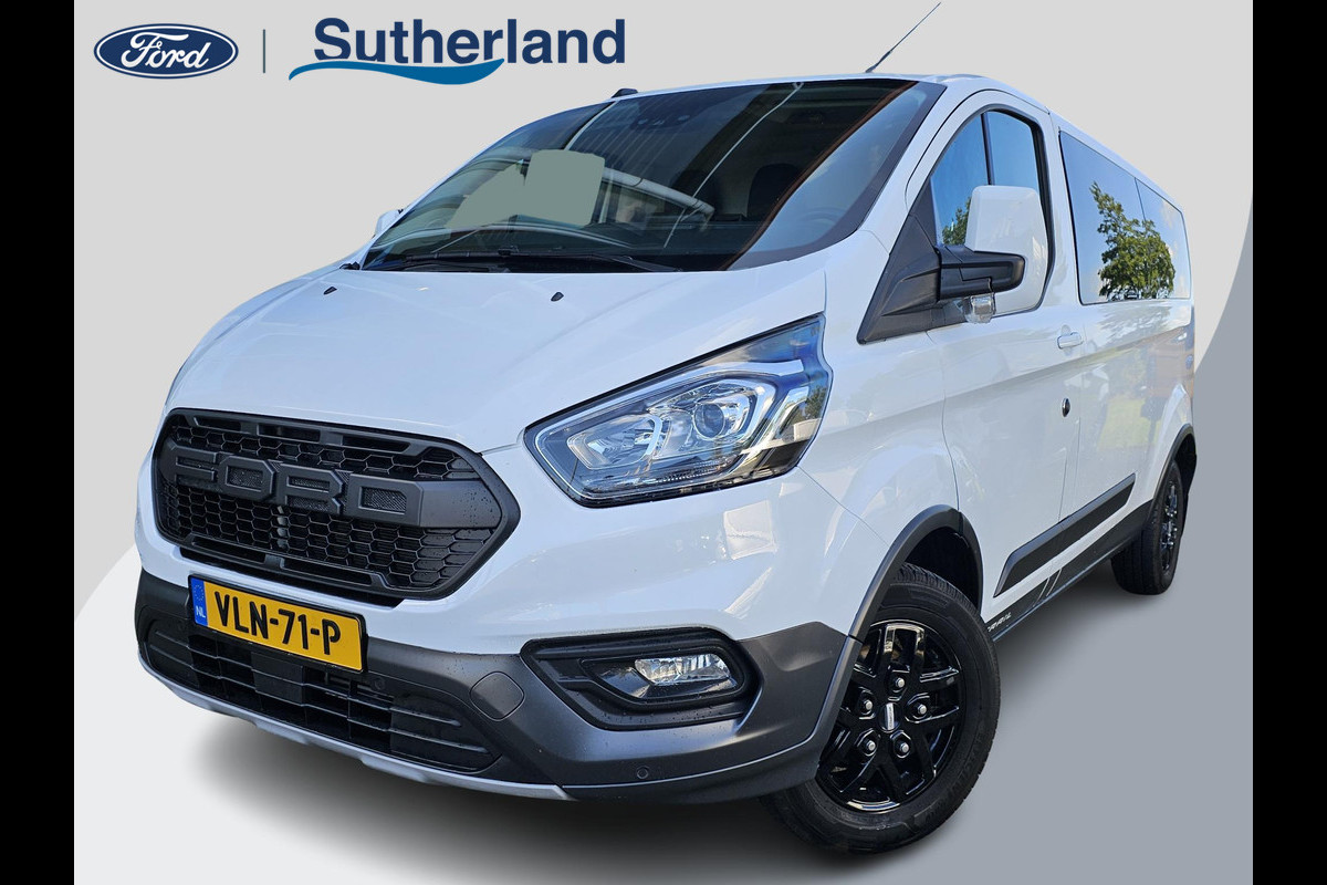 Ford Transit Custom 300 2.0 TDCI L2H1 Trail | Glasslook panelen | Raptor grille | Camera | Trekhaak | Leder | Voorruitverwarming | Airco | Cruise control etc.