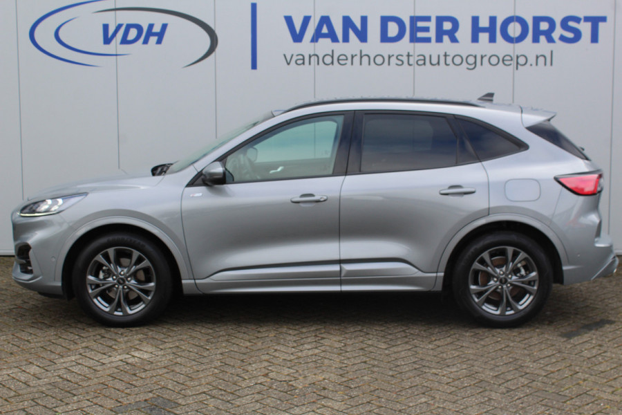 Ford Kuga 1.5-150pk EcoBoost ST-Line X. Trekgewicht 1.800kg ! Volautm. airco dual, navigatie, telefoonvoorb., camera v+a, B&O soundsysteem, side- en lane assist, stoel-, achterbank-, stuur- en voorraamverwarming, metallic lak, LM wielen, head-up-display