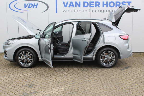 Ford Kuga 1.5-150pk EcoBoost ST-Line X. Trekgewicht 1.800kg ! Volautm. airco dual, navigatie, telefoonvoorb., camera v+a, B&O soundsysteem, side- en lane assist, stoel-, achterbank-, stuur- en voorraamverwarming, metallic lak, LM wielen, head-up-display