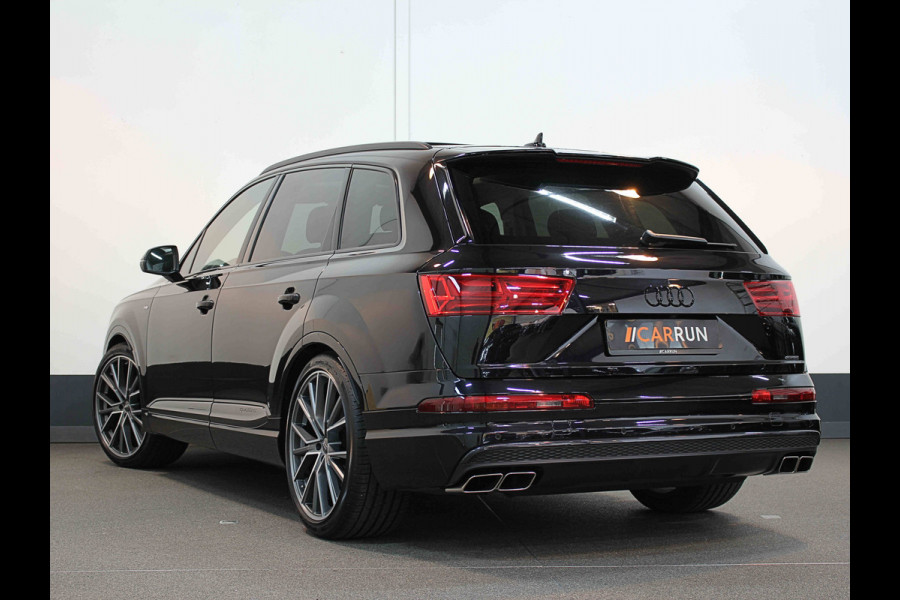 Audi Q7 3.0 V6 333pk TFSI S-LINE SPORTPACK | SQ7 uitlaat | 22" | Panoramadak | Standkachel | Carplay | Headup | Memory | Led | Virtual Cockpit | Elektr. Trekhaak 3500kg | Keyless | Rijklaarprijs incl. Onderhoud en Heldere historie!