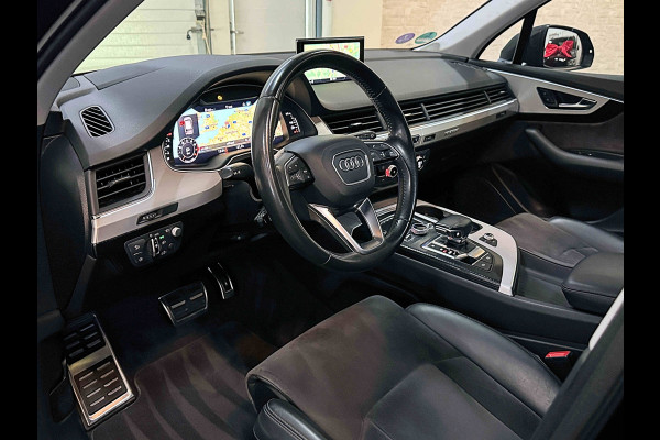 Audi Q7 3.0 V6 333pk TFSI S-LINE SPORTPACK | SQ7 uitlaat | 22" | Panoramadak | Standkachel | Carplay | Headup | Memory | Led | Virtual Cockpit | Elektr. Trekhaak 3500kg | Keyless | Rijklaarprijs incl. Onderhoud en Heldere historie!