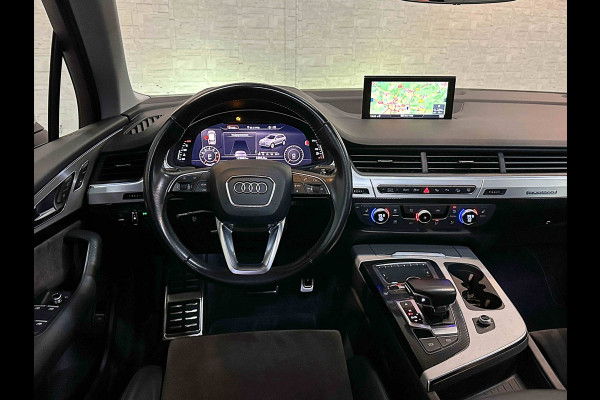 Audi Q7 3.0 V6 333pk TFSI S-LINE SPORTPACK | SQ7 uitlaat | 22" | Panoramadak | Standkachel | Carplay | Headup | Memory | Led | Virtual Cockpit | Elektr. Trekhaak 3500kg | Keyless | Rijklaarprijs incl. Onderhoud en Heldere historie!