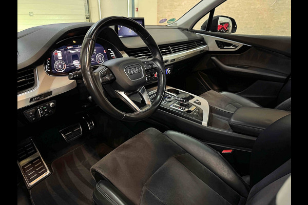 Audi Q7 3.0 V6 333pk TFSI S-LINE SPORTPACK | SQ7 uitlaat | 22" | Panoramadak | Standkachel | Carplay | Headup | Memory | Led | Virtual Cockpit | Elektr. Trekhaak 3500kg | Keyless | Rijklaarprijs incl. Onderhoud en Heldere historie!