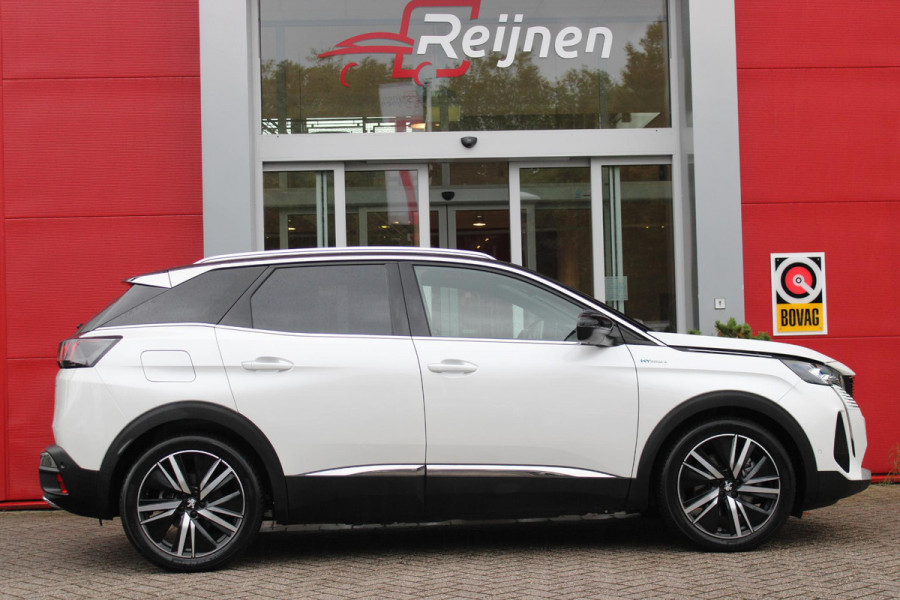 Peugeot 3008 1.6 HYbrid4 300PK AUTOMAAT GT PACK BUSINESS | PANORAMISCH SCHUIF/KANTEL DAK | NIGHT VISION | LEDEREN BEKLEDING | MASSAGE STOELEN | ELEKTRISCHE STOELEN MET GEHEUGEN FUNCTIE | STOEL VERWARMING | FULL LED KOPLAMPEN | 360°C CAMERA | KEYLESS ENTRY/START | NAVIGATIE 10" TOUCHSCREEN | APPLE CARPLAY/ANDROID AUTO | DODEHOEK BEWAKING | FOCAL AUDIO SYSTEM | ADAPTIVE CRUISE CONTROL | ELEKTRISCHE ACHTERKLEP | DAB+ RADIO | 19" LICHTMETALEN VELGEN | DRAADLOZE TELEFOON LADER |