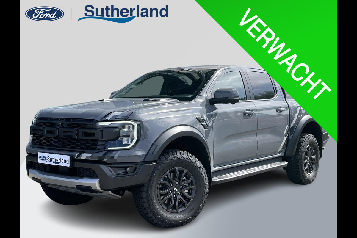 Ford Ranger 3.0 EcoBoost Raptor 288pk V6 Automaat | Rijklaar! | Conquer Grey Metallic | Raptor Pack   Nieuw Model | SYNC4 | 2.500kg Trekgewicht | Matrix LED Koplampen | Prijs incl. ombouwkosten Grijs Kenteken