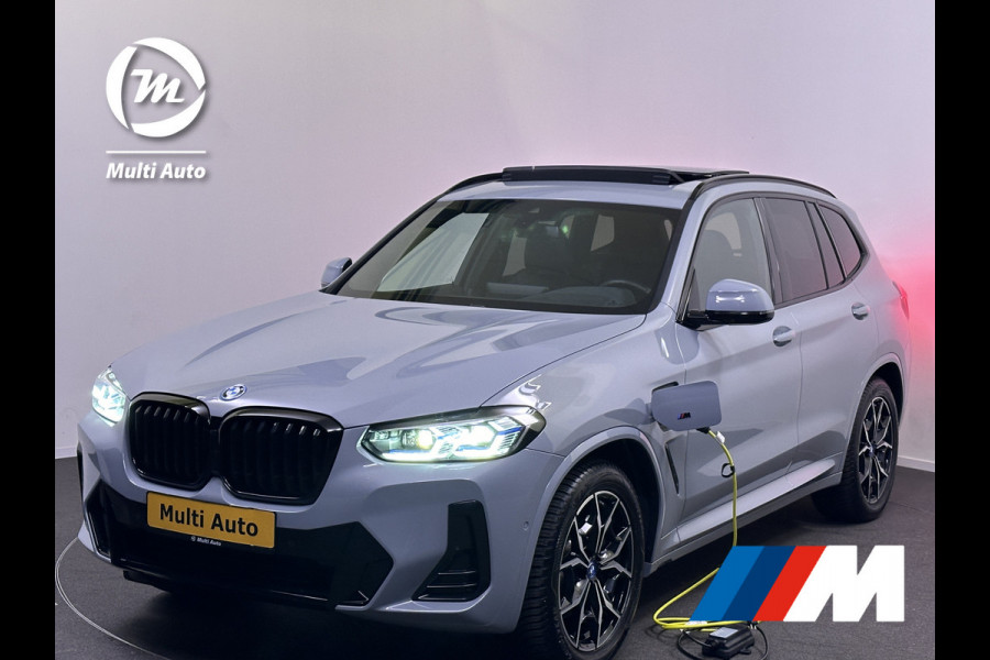 BMW X3 xDrive30e M Sport Brooklyn Grijs Plug in Hybrid PHEV | Panodak | Laser Led | Lederen Sportstoelen Memory | Head Up | Camera | Widescreen Navi | Apple Carplay |