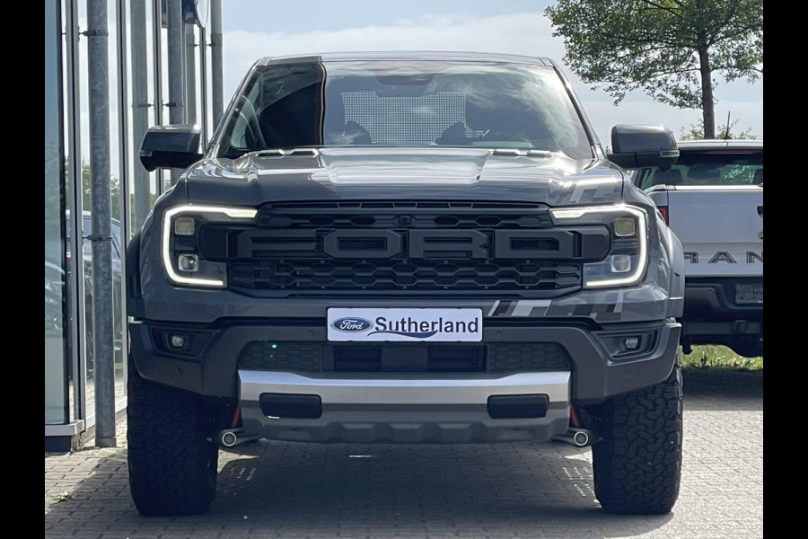 Ford Ranger 3.0 EcoBoost Raptor 288pk V6 Automaat Verwacht | Rijklaar! | Conquer Grey Metallic | Raptor Pack   Nieuw Model | SYNC4 | 2.500kg Trekgewicht | Matrix LED Koplampen | Prijs incl. ombouwkosten Grijs Kenteken