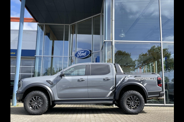 Ford Ranger 3.0 EcoBoost Raptor 288pk V6 Automaat Verwacht | Rijklaar! | Conquer Grey Metallic | Raptor Pack   Nieuw Model | SYNC4 | 2.500kg Trekgewicht | Matrix LED Koplampen | Prijs incl. ombouwkosten Grijs Kenteken