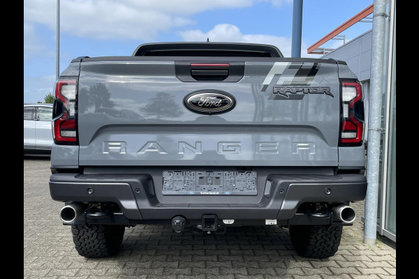 Ford Ranger 3.0 EcoBoost Raptor 288pk V6 Automaat Verwacht | Rijklaar! | Conquer Grey Metallic | Raptor Pack   Nieuw Model | SYNC4 | 2.500kg Trekgewicht | Matrix LED Koplampen | Prijs incl. ombouwkosten Grijs Kenteken