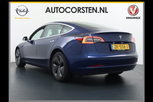 Tesla Model 3 SR+ 325PK AutoPilot Leer PanoDak Adaptive cruise 18" Camera's Elektr.-Stuur+Stoelen+Spiegels+Geheugen+Easy-Entry+Verwarmde stoel Ecc Navigatiesysteem full map LED-a+v Koplampspoeiers Comfortstoel(en) ACC Dual-ECC DAB Voorverwarmen interieur via App Keyless via Telefoonsleutel One-Pedal-Drive Origin. NLse auto ! 1e eigenaar