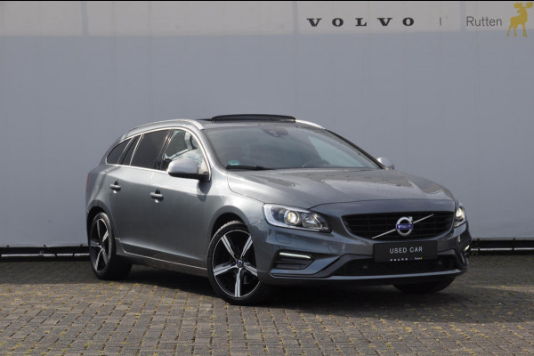 Volvo V60 T4 190PK Automaat Business Sport / Trekhaak / Adaptieve koplampen / Cruise control / Panorama dak / Stoelverwarming / Bluetooth / Leder /