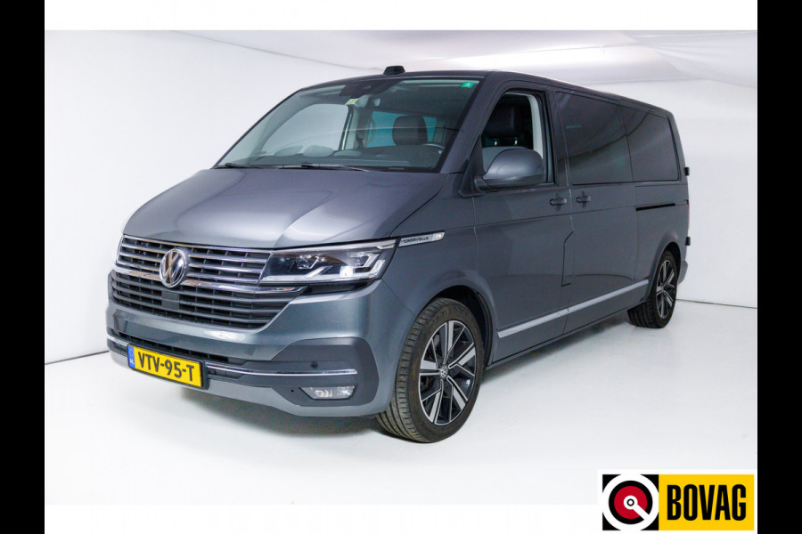 Volkswagen Transporter 2.0 TDI L2H1 32 DC Caravelle Highline 204 pk Electrische schuifdeur l+r, Leer, Afn.trekhaak, Verlaagd, Navigatie, Camera, 18 inch