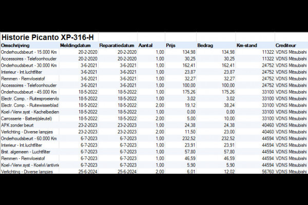 Kia Picanto 1.0 CVVT EconomyPlusLine / Airco / C.V. met Afstandsbediening + Elek. Pakket / 1e Eigenaar / NED-Picanto