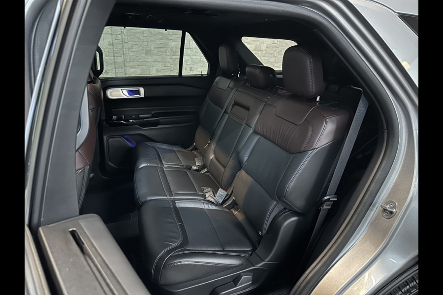 Ford Explorer 3.0 PHEV Platinum 457 PK | Panorama | 360 View | Massage | ACC | B&O Sound | Stoelventilatie | **FABRIEKSGARANTIE** | Memory | Trekhaak | Keyless-Go | 20'' | Stoelverwarming V+A | Voorruit Verwarming | Carplay | Draadloos Laden | Sfeerverlichting | 3-Zone Clima | DAB |