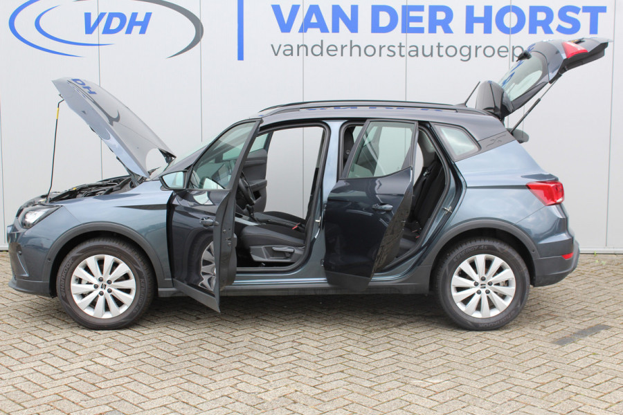 Seat Arona 1.0-110pk TSI Style Business AUTOMAAT ! Gun u het comfort en gemak van een automaat ! Navigatie, Camera, Volautm. airco, LM velgen, Metallic lak, Android auto/Apple carplay, LED verlichting, Stoelverwarming, Parkeersensoren v+a, Parkeerassistent etc.