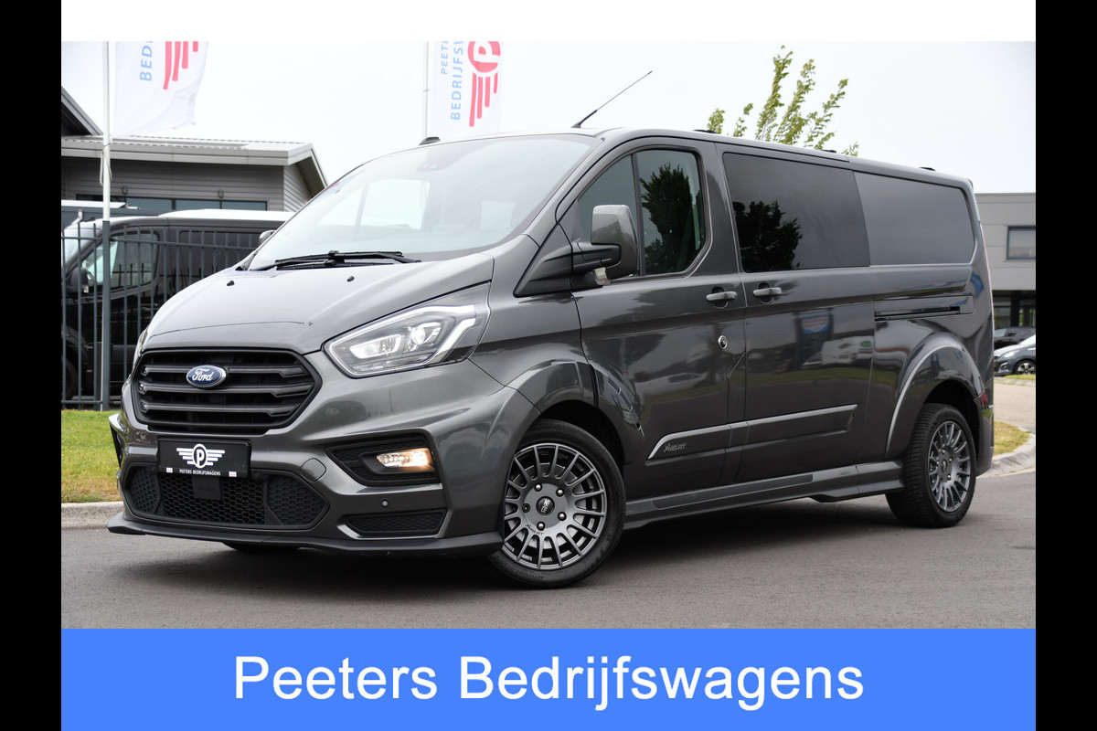 Ford Transit Custom 320 2.0 TDCI DC L2H1 MS-RT Adaptieve Cruise, Camera, 185PK, Carplay, Multimedia, Trekhaak, Automaat, 2 x Schuifdeur, UNIEK!