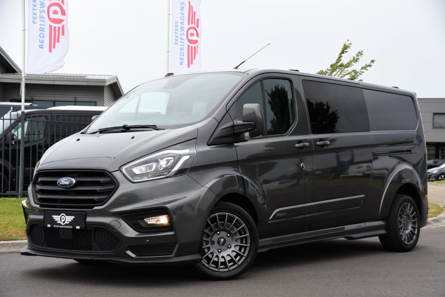 Ford Transit Custom 320 2.0 TDCI DC L2H1 MS-RT Adaptieve Cruise, Camera, 185PK, Carplay, Multimedia, Trekhaak, Automaat, 2 x Schuifdeur, UNIEK!