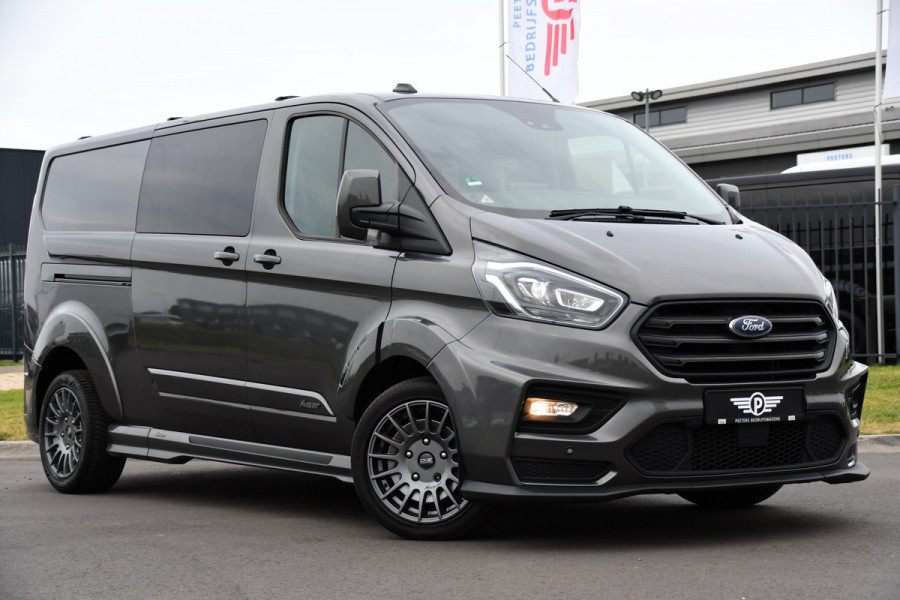 Ford Transit Custom 320 2.0 TDCI DC L2H1 MS-RT Adaptieve Cruise, Camera, 185PK, Carplay, Multimedia, Trekhaak, Automaat, 2 x Schuifdeur, UNIEK!