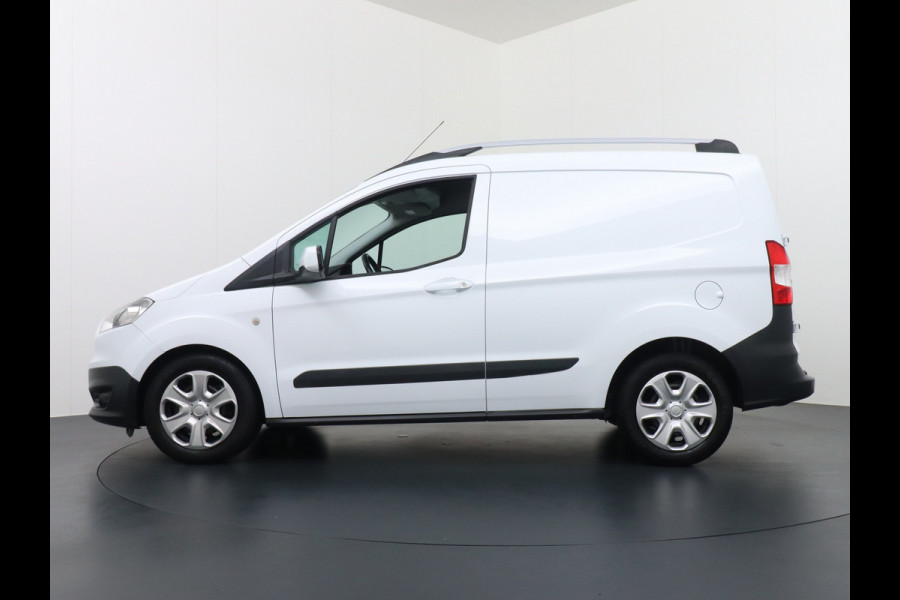 Ford Transit Courier 1.5 TDCI Airco Cruise Control Lat-om-lat Laaddeuren a. Dakrails Schuifdeur-Rechts Elektr.Ramen+Spiegels+Verwarmd Centr.Vergr.+af Orig NL auto EURO6/104gr ! nette Courier!