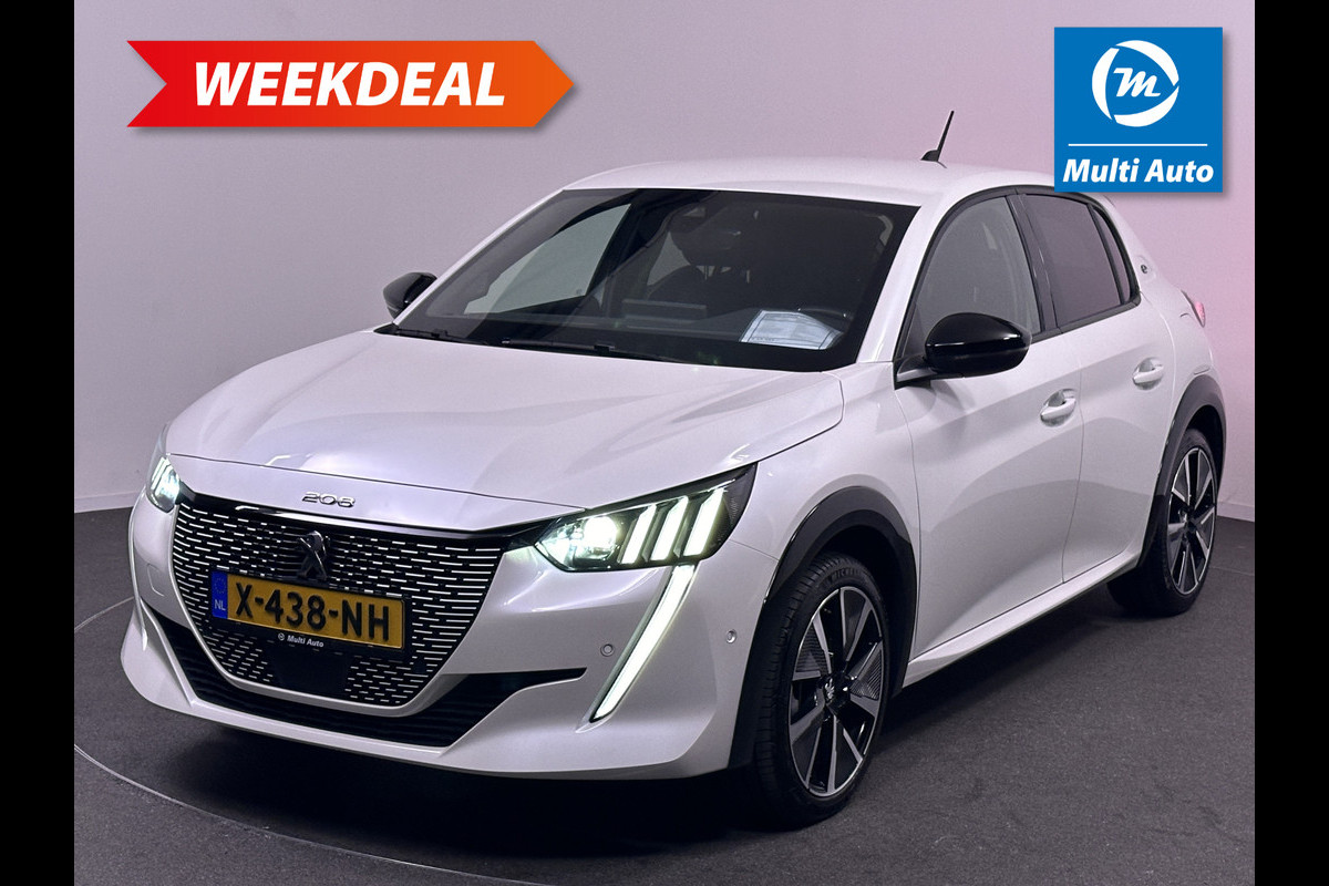 Peugeot e-208 EV GT Pack 50 kWh | Adaptive Cruise | Camera | Subsidie mogelijk | Keyless | Carplay | Stoelverwarming |