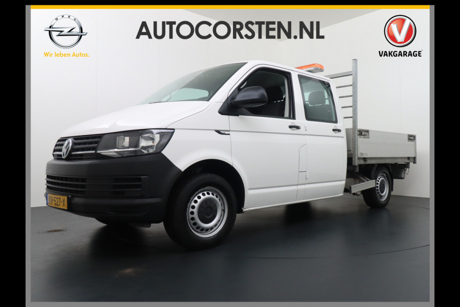 Volkswagen Transporter T6 2.0TDI 6pers. Kipper DC Dubbel Cabine Trekhaak Climatic Trendline L2H2 Open Laadbak Pick-up airco Blue motion 2e accu  ESP Hil-Hold ASR  Airbag links/rechts Spiegels+elektr+Verwarmd Centr.Vergr. 2200kg trekvermogen slechts 73.000 km