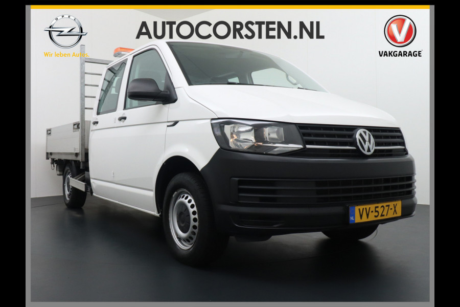 Volkswagen Transporter T6 2.0TDI 6pers. Kipper DC Dubbel Cabine Trekhaak Climatic Trendline L2H2 Open Laadbak Pick-up airco Blue motion 2e accu  ESP Hil-Hold ASR  Airbag links/rechts Spiegels+elektr+Verwarmd Centr.Vergr. 2200kg trekvermogen slechts 73.000 km