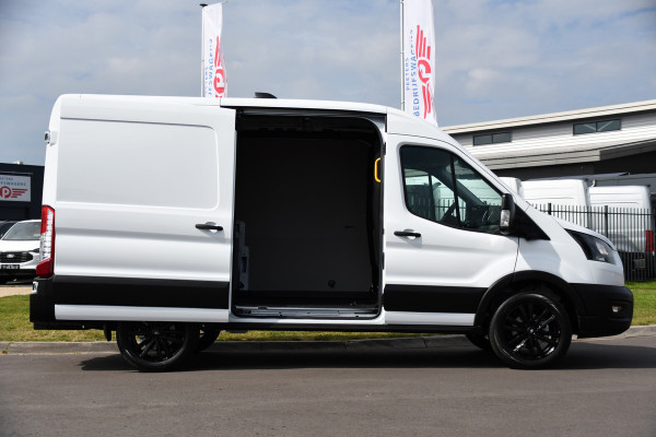 Ford Transit 350 2.0 TDCI L2H2 Black & White Edition Facelift! Virtual, Adaptieve Cruise, Automaat, 360 Camera, 130PK, Carplay, Sensoren, UNIEK!