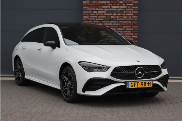 Mercedes-Benz CLA-Klasse Shooting Brake 250 e AMG Line Aut8 | Facelift | Panoramadak | Distronic+ | Memory | Verwarmd Stuuwiel | Leder | HUD | Sfeerverlichting | Augmented Reality | Surround Camera | Keyless Go |