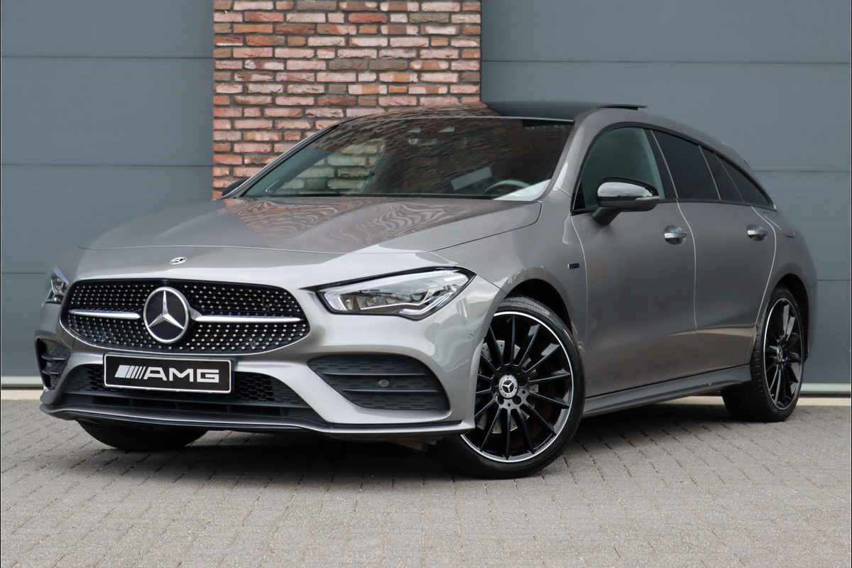 Mercedes-Benz CLA-Klasse Shooting Brake 250 e Premium+ AMG Line Aut8 | Exclusiefpakket | Panoramadak | Memory | Burmester | Keyless Go | Sfeerverlichting | Dodehoekassistent | Augmented Reality |