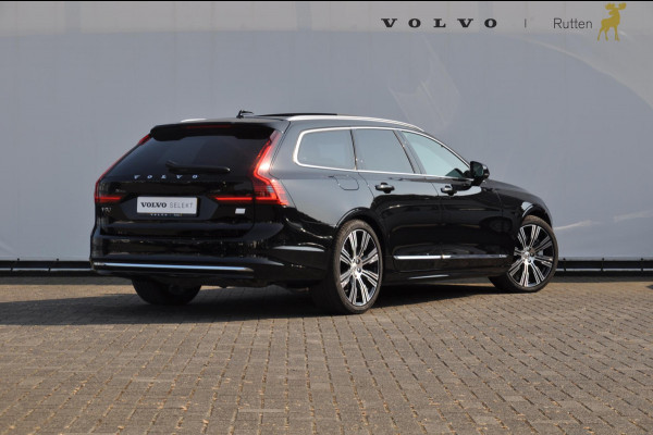 Volvo V90 T6 350PK Automaat Recharge AWD Ultimate Bright / Stoelmassage / Stoelventilatie en verwarming / Luchtvering / 360 Camera / Nappaleder / Head-up display / Apple Carplay / BLIS /