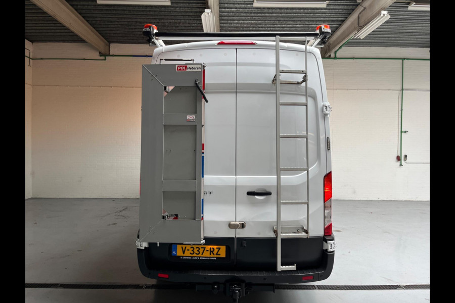 Ford Transit SERVICEWAGEN 2.0 TDCI 130PK EURO6 L3H3 VICTRON V230 SORTIMO INRICHTING AIRCO STANDKACHEL TREKHAAK RIJKLAARPRIJS!