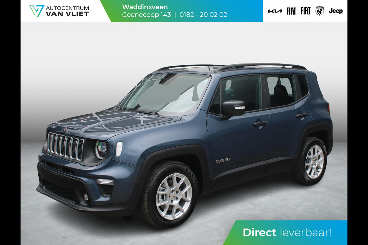 Jeep Renegade 1.5T e-Hybrid Altitude | MY24| Adapt. Cruise | Schuif/Kanteldak | Keyless | BSM | Navi | Apple Carplay | Uit voorraad leverbaar !