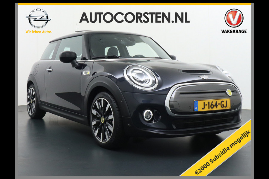 MINI Electric €17.895,- na Subsidie. Leer Pano-dak Skdak Sportst. Camera Carplay-vb. Ecc Navi-Connected Plus DAB Bluetooth PDC Regen-Lichtsens Harman-Kardon Hifi Isofix B-spieg el/klap/verw Head-up display Lichtpakket bi-ruim Yours €2.000 subsidie mogelijk!