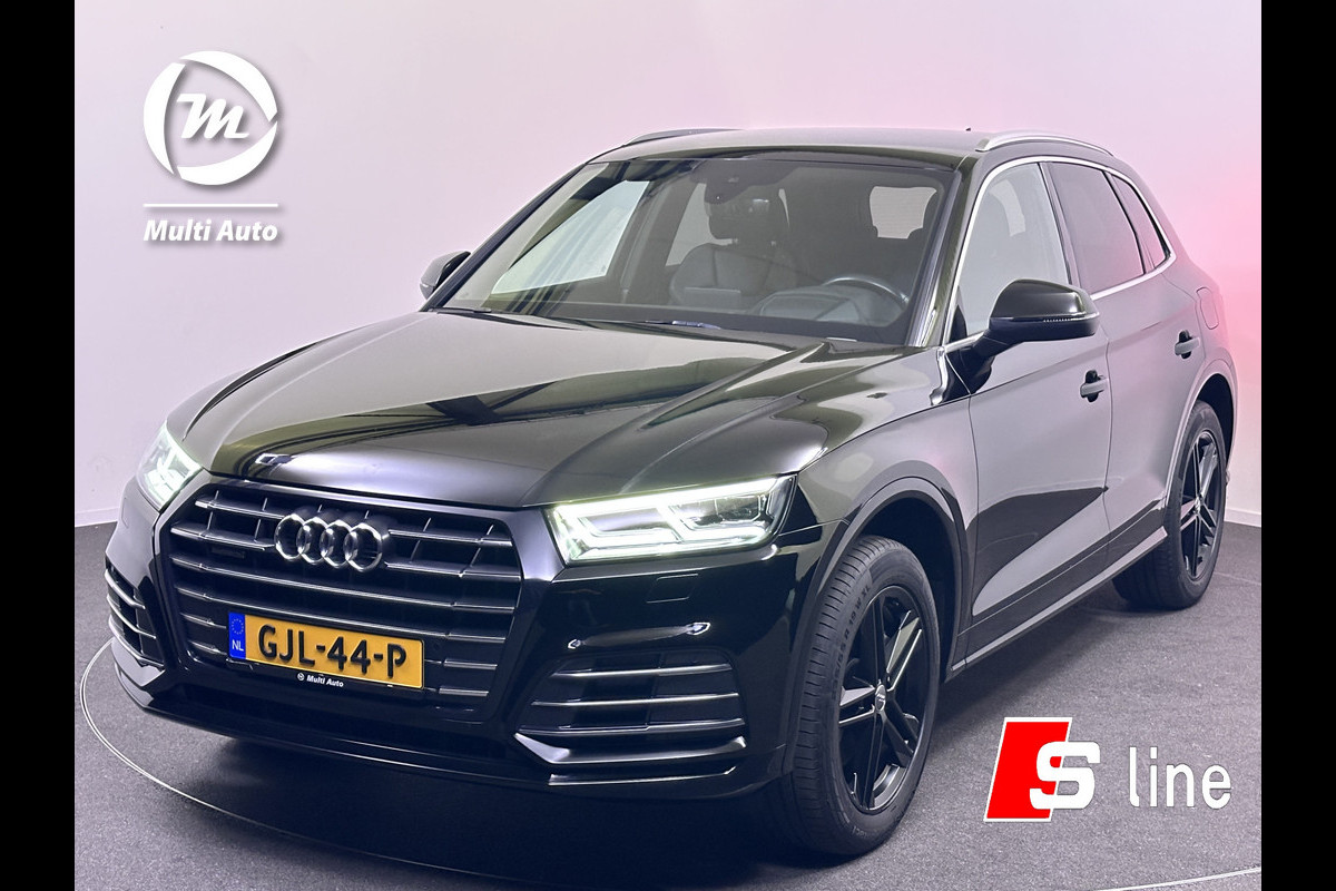 Audi Q5 55 TFSI e S Line Plug In Hybrid 367pk Dealer O.H | PHEV | Black Optic | Head Up | Sportstoelen Verwarmd | Keyless | Drive Select | 19"L.M  | Draadloos Laden |