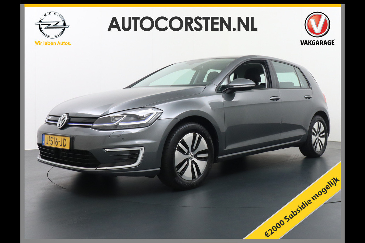 Volkswagen e-Golf €12.895,- na Subsidie Navi-Pro Warmtepomp App-Connect Apple Android MirrorLink Led Pdc Dab Tel. Usb Ecc Isofix 16''LM EDITION