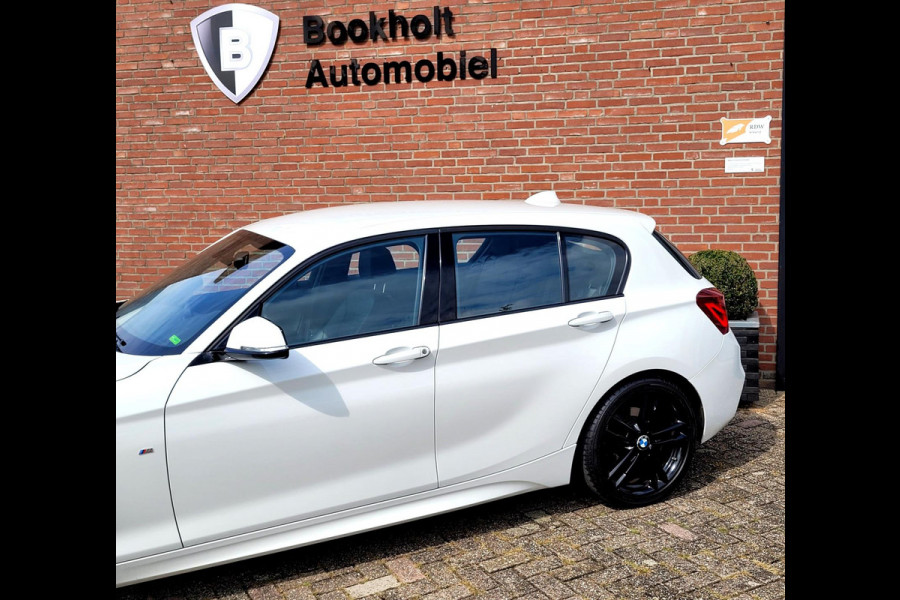 BMW 1-serie 118i M-sport, LED, Leder (Dealer-onderhouden, NL-auto met NAP)