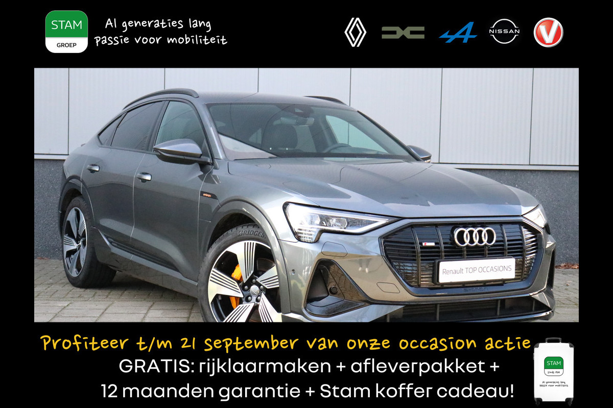 Audi e-tron Sportback 313pk 50 quattro S edition 71 kWh Camera | Elektr. stoelen | Head-Up | Navi | S-Line | Stoelverwarming