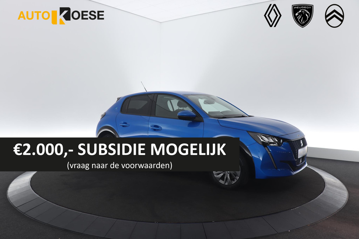 Peugeot e-208 EV Blue Lease Allure 50 kWh | 3-Fase | €2.000 Subsidie | Camera | Navigatie | Parkeersensoren | Apple Carplay