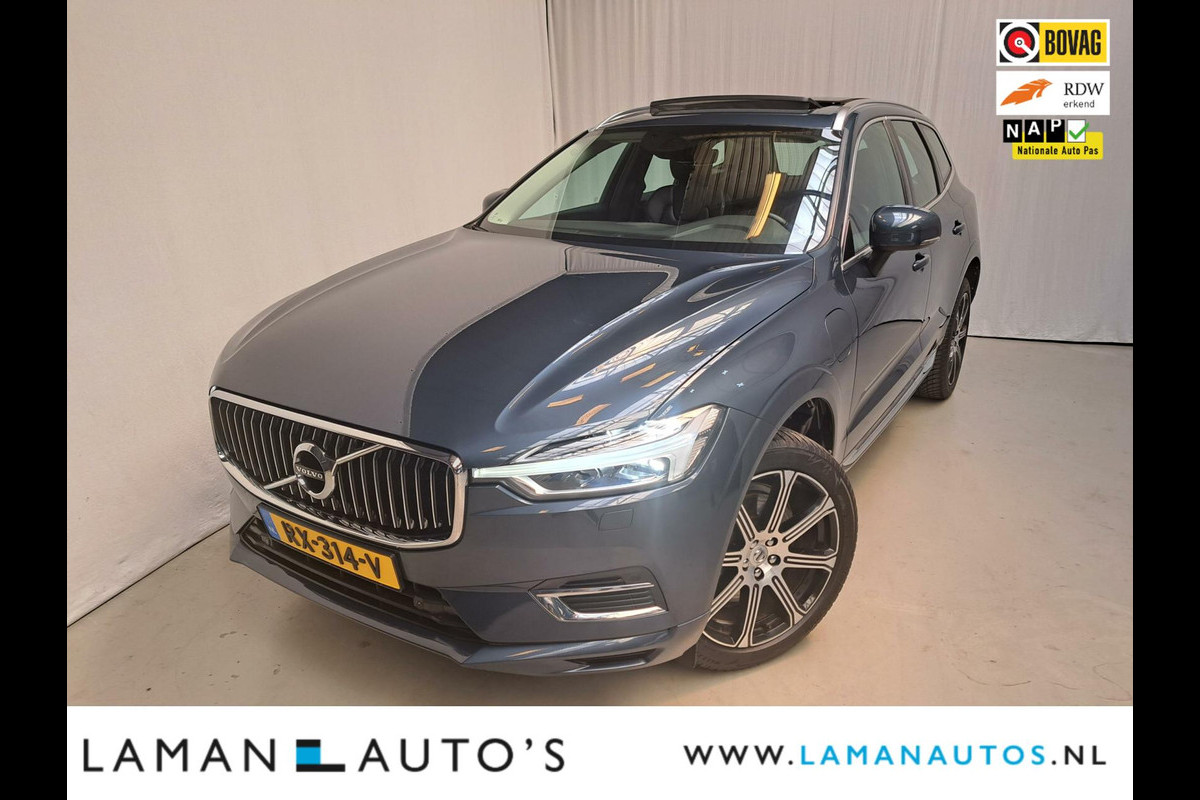 Volvo XC60 T8 Twin Engine 390pk AWD Inscription | Luchtvering Panorama Leder On Call LED Virtual ECC Navi ACC 20" LMV BLIS Trekhaak | Plug-