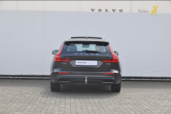 Volvo V60 T6 350PK Automaat Recharge AWD Plus Dark / Long range / 360 Camera / Semi-elektrisch inklapbare trekhaak / Panoramadak / Elektrische voorstoelen met geheugen / Apple Carplay / BLIS / Harman kardon audio /