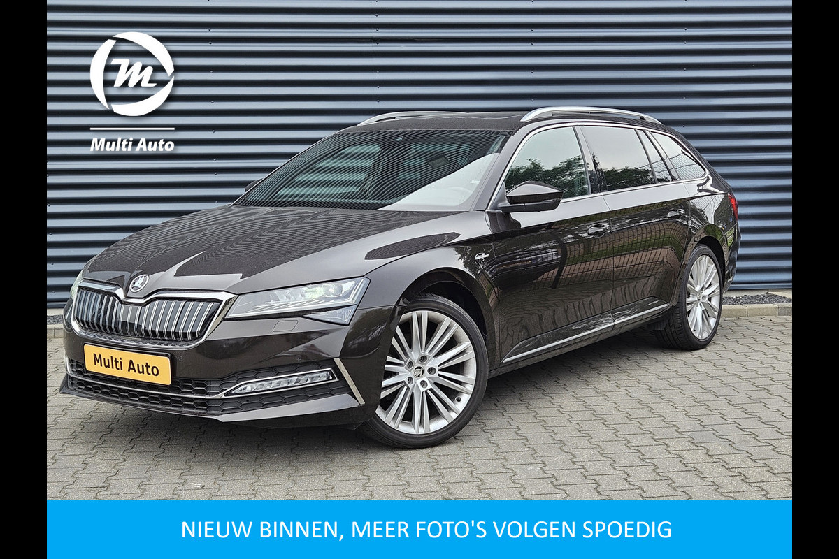 Škoda Superb Combi 1.4 TSI iV Laurin & Klement Plug in Hybrid PHEV | Panodak | Trekhaak af Fabriek | Adaptive Cruise | 360 Camera | Lederen Comfortzetels Memory | Premium Sound | Keyless |