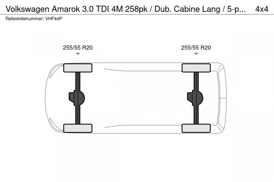 Volkswagen Amarok 3.0 TDI 4M 258pk / Dub. Cabine Lang / 5-pers / Excl. BTW