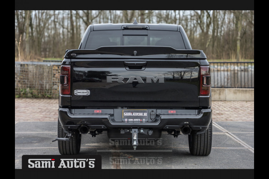 Dodge Ram 1500 LONGHORN BLACK OPS | ALL-IN PRIJS | HUD & VIRTUAL | PRIJS MET LPG + HEAD UP ADG + DEKSEL + PANORAMADAK GWJ + LUCHTVERING SE CREW CAB | DUBBELE CABINE | 5,7L V8 HEMI 402 PK 4X4 | 5 PERSOONS | GRIJSKENTEKEN | VOORRAAD NR 2202 - 9563