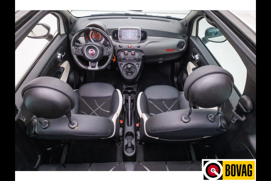 Fiat 500C 0.9 TwinAir Turbo Sport Cabriolet Cruise, Climate-control, Half leder, All-season