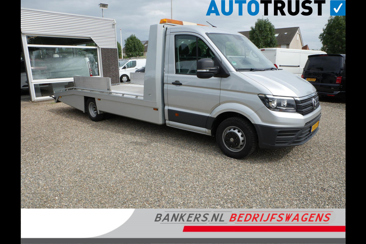 Volkswagen Crafter 2.0TDI 180PK, Dubbel Lucht, Airco, Tijhof opbouw, Oprijauto, Autotransporter luchtvering lier zwaaibalk