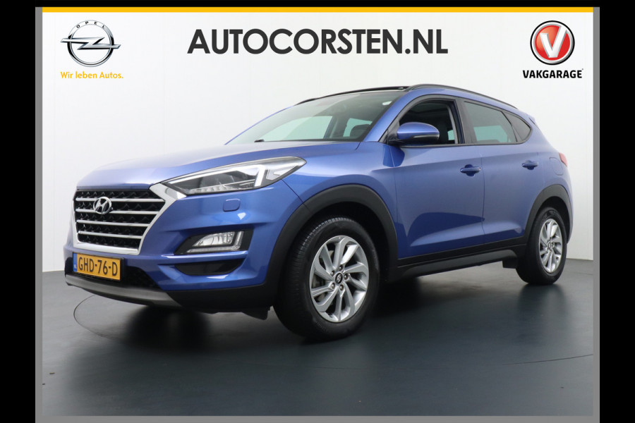 Hyundai Tucson T177PK AUT.7 Leer Panorama-Dak Camera Apple Carplay - Android Navi PDC Schuif-K-Dak Cruise control DAB Bluetooth Led Regen-Licht 17"LM Voorruit verwarmd DBC Voetgangersbescherming ESC Privacy Glas Kopl-rein-inst Afdaal assistent Verkeersbord detectie Comfort Spraakherkenningssysteem 42.000 nieuw ! 1600kg trekvermogen!