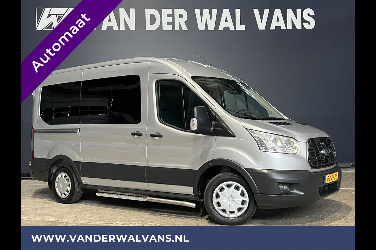 Ford Transit Kombi 2.0 TDCI Automaat L2H2 9-Zits Personenbus Rolstoelvervoer Euro6 Airco | LED Cruisecontrol, Parkeersensoren, Stoelverwarming