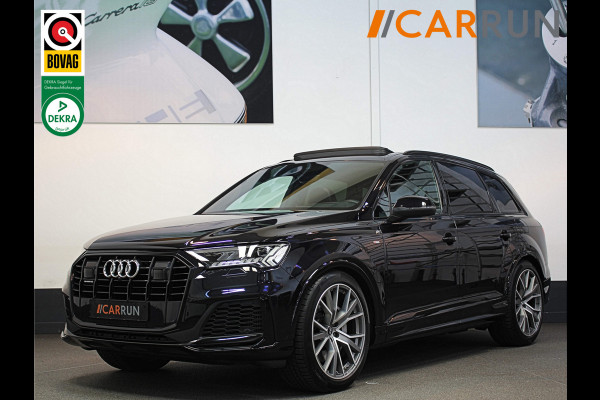 Audi Q7 55 TFSI e S-Line | Carbon | Panorama | RS Uitlaattips | Head-Up | ACC | Voll. Leder | Keyless-Go | Trekhaak 3500kg | Luchtvering | Tour-Pakket | Matrix-LED | Virtual-Cockpit | Carplay | Camera | DAB | Keyless-Go | 3-Zone Clima | Lane Assist. Rijklaarprijs incl Service en Bovag Garantie.