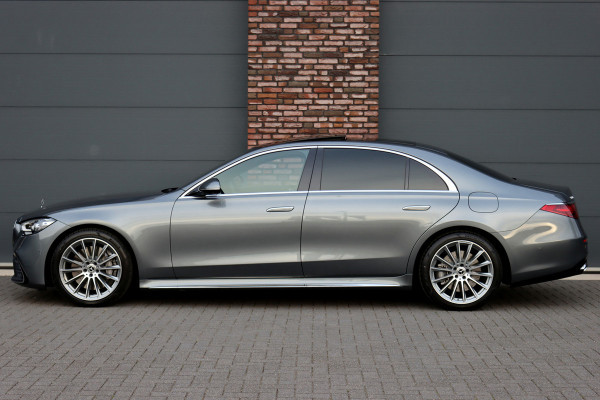 Mercedes-Benz S-Klasse 580 e 4MATIC Lang AMG Line Aut9, Plug-in Hybride, Luchtvering, Panoramadak, Distronic+, Burmester, Head-up Display, Surround Camera, Augmented Reality, Stoelverwarming/-ventilatie V+A, Leder, Memory, Etc,